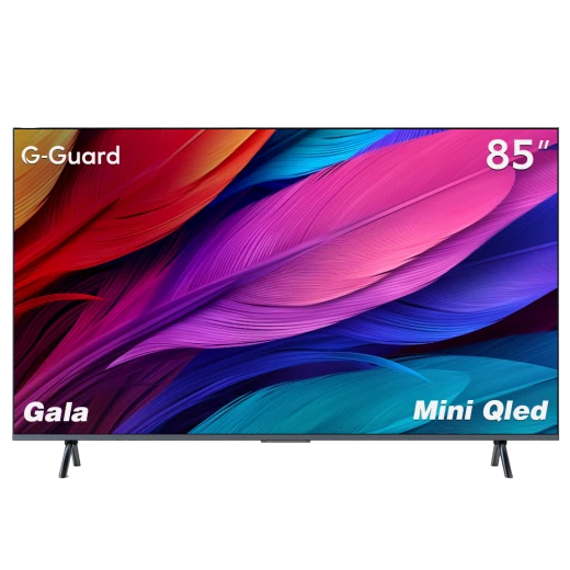 تلفزيون جي-جارد 85 بوصة ميني كيو ال اي دي 4K ذكي، معدل تحديث 120 هرتز، جوجل تي في، HDR10 بلس
